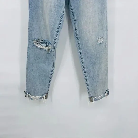 NWT Pistola Jeans Blue Light High Rise Distressed Roller Size 25